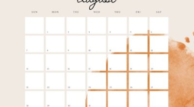 scrapbook august 2022 calendar abstract
