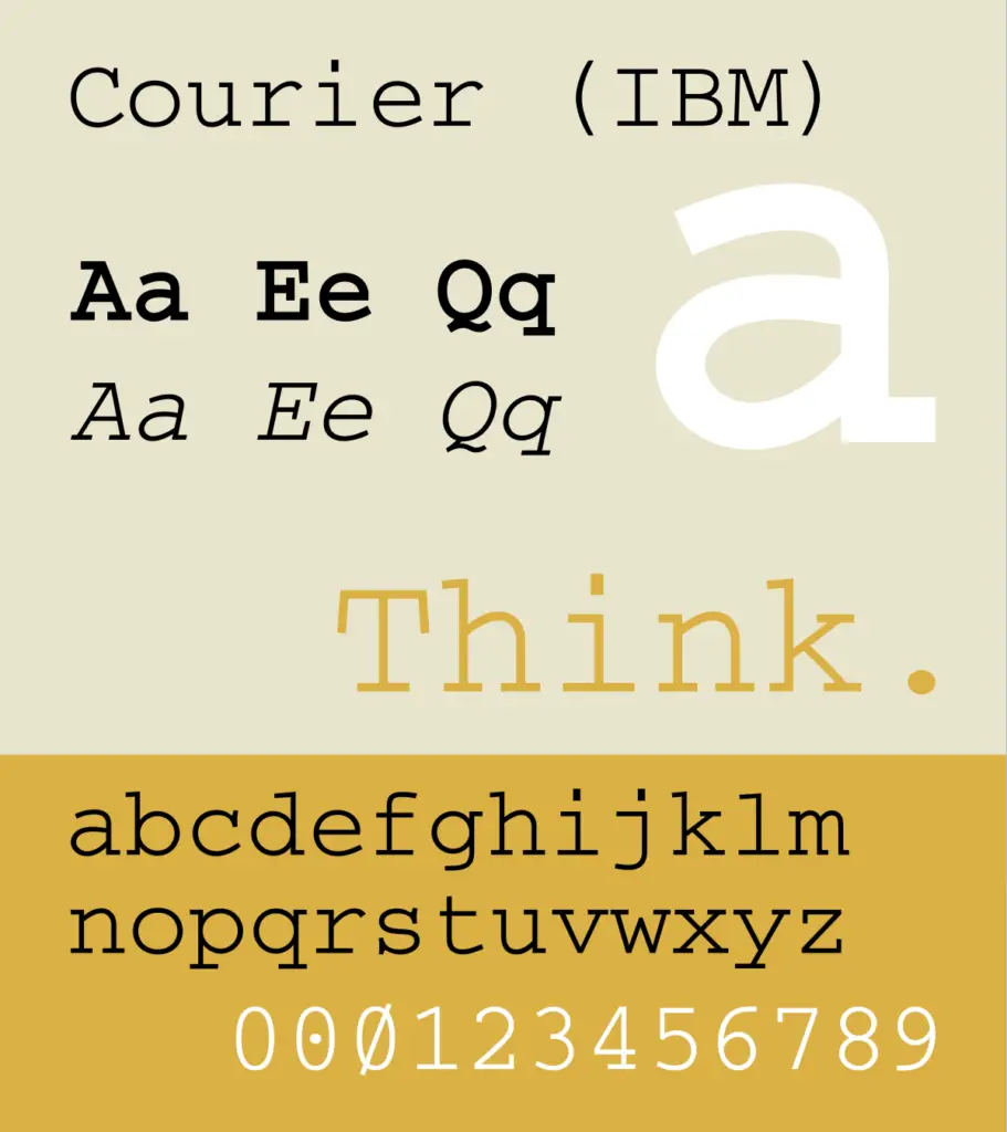 5 font Courier