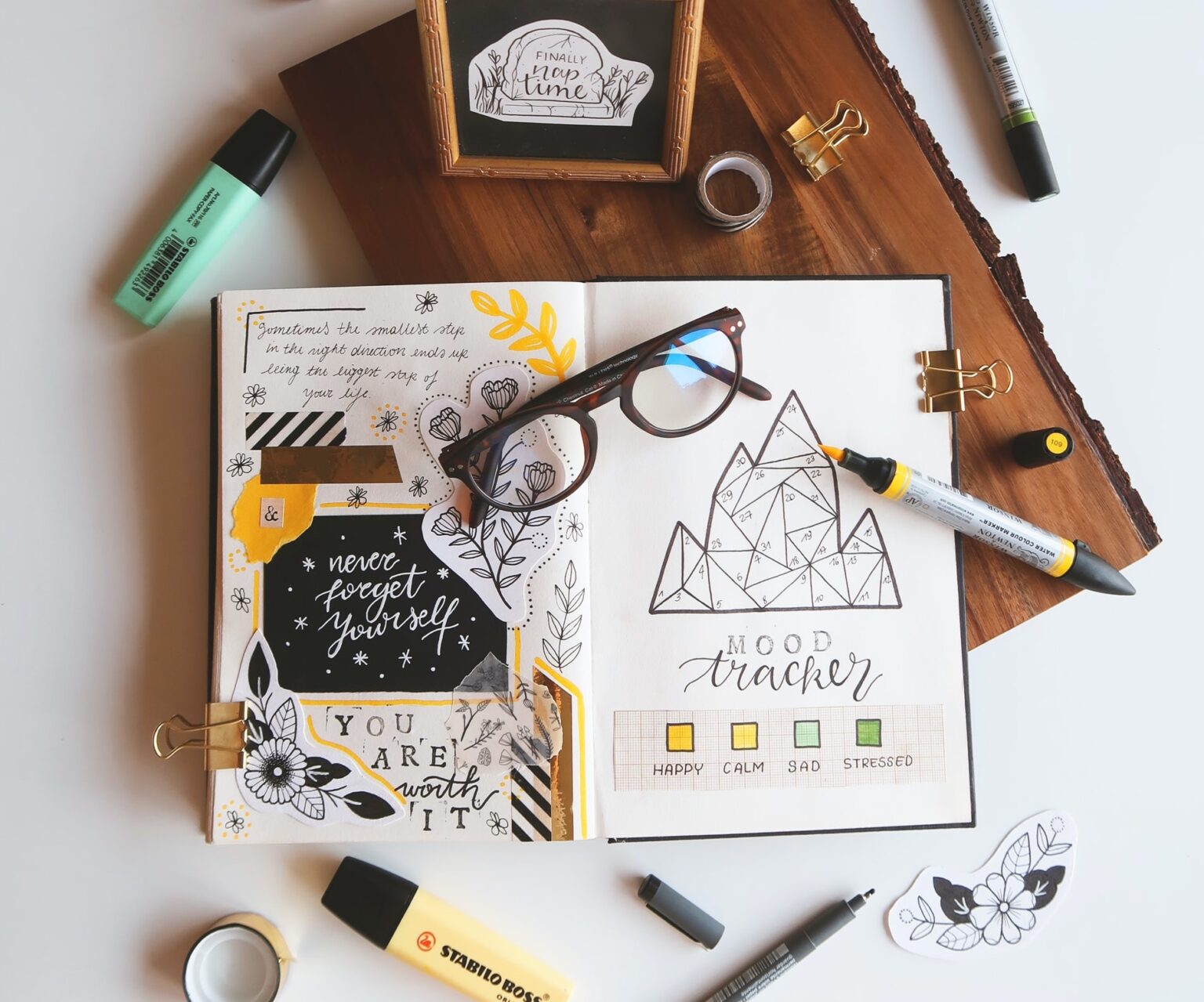 Bullet Journal Lettering: 18 Bullet Journal Fonts & Styles - Onedesblog
