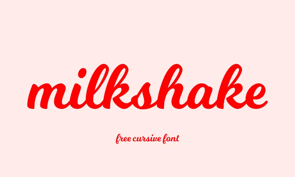 milkshke font free 2