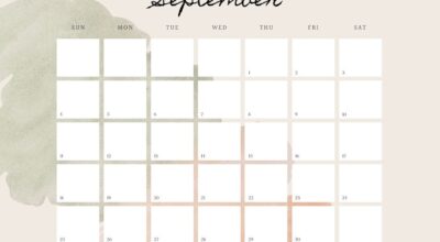 scrapbook september 2022 calendar abstract