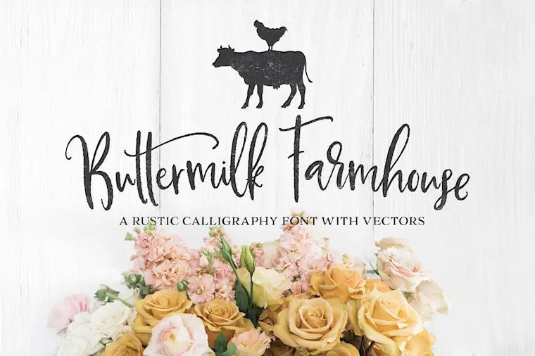 buttermilk farmhouse type graphics