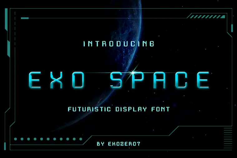 exo space futuristic display font