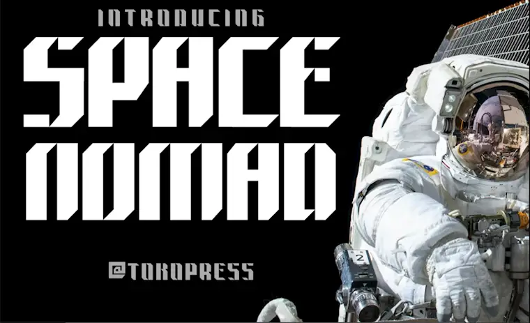 space nomad sports techno font
