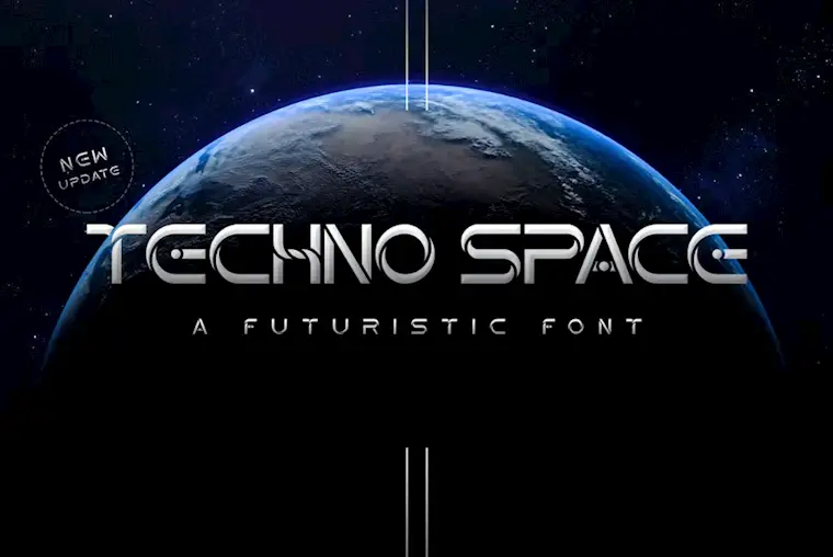techno space futuristic font