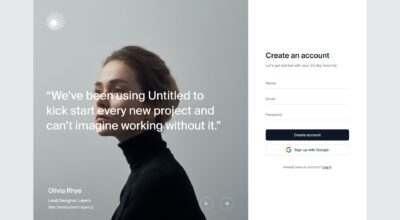 37 Sign up page Untitled UI