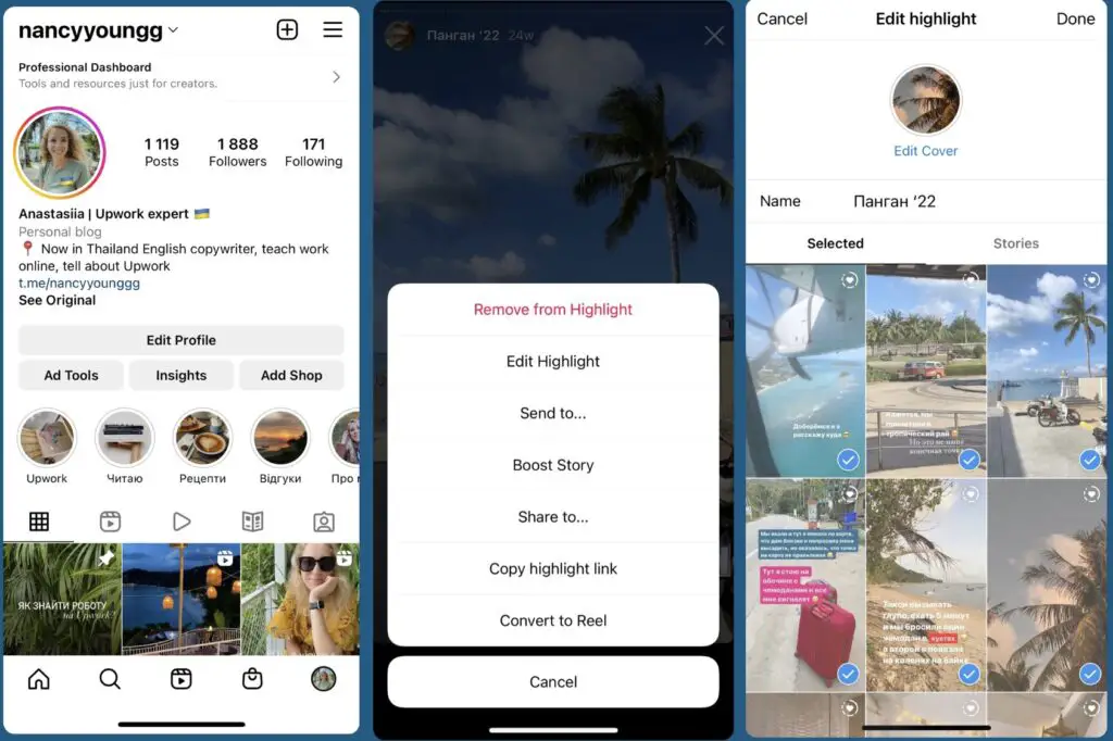 how to edit highlight covers instagram
