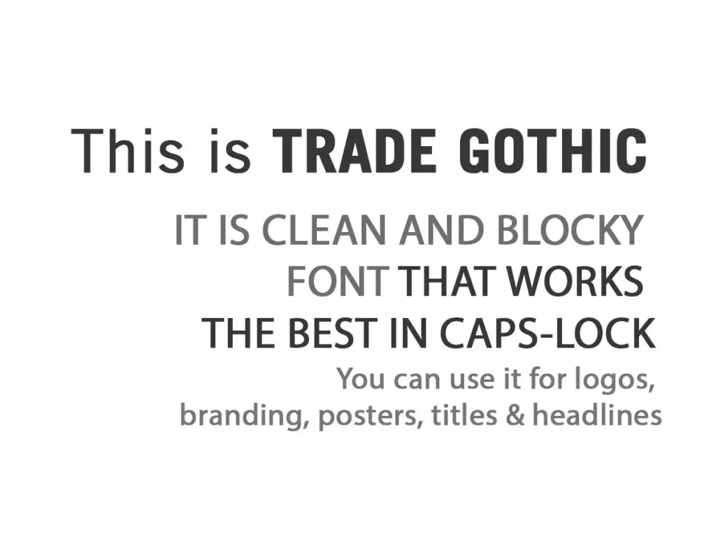 trade gothic font free download