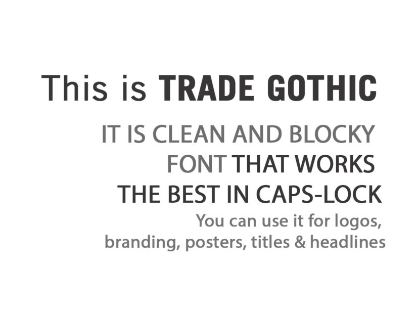 Trade Gothic Font Family: Free Download - Onedesblog