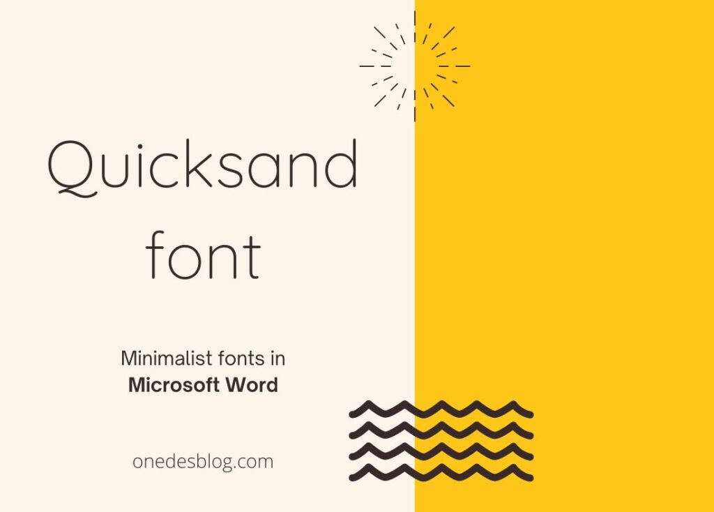 minimalist fonts in microsoft word