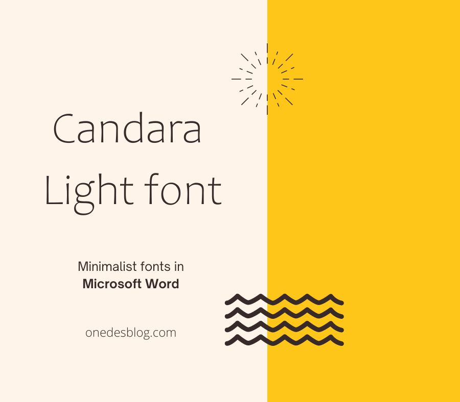 minimalist fonts in microsoft word