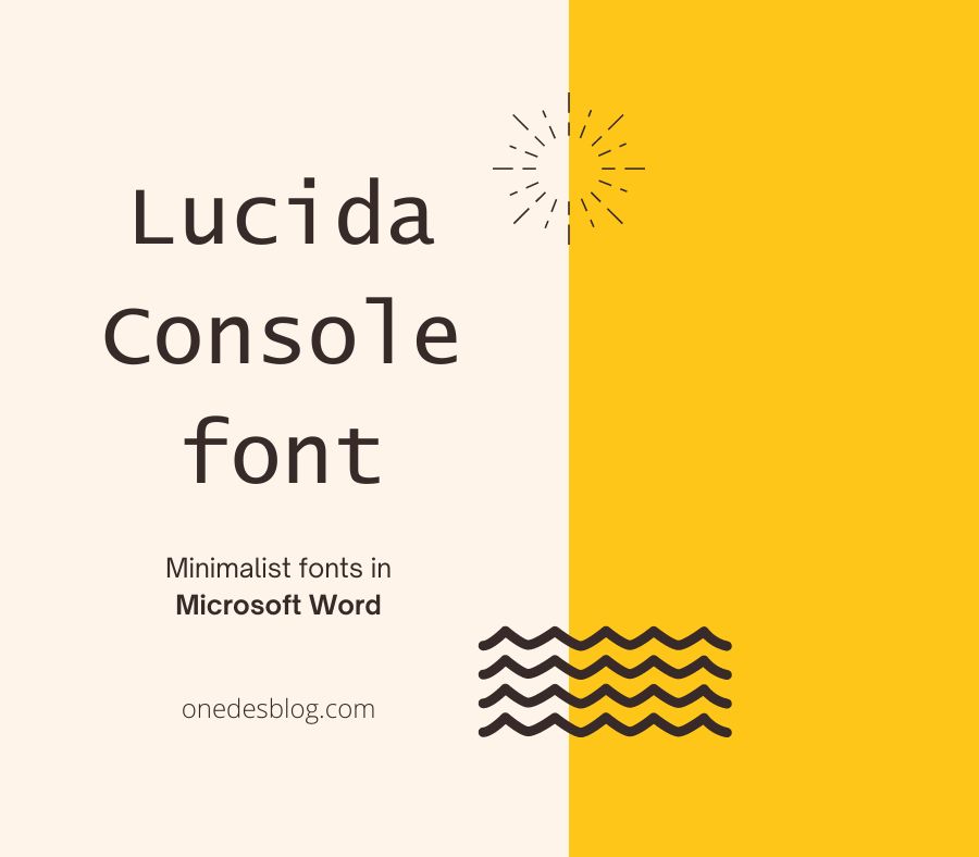 minimalist fonts in microsoft word