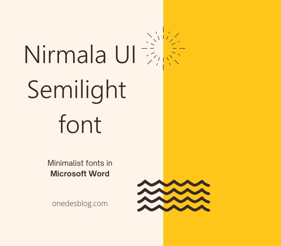 minimalist fonts in microsoft word