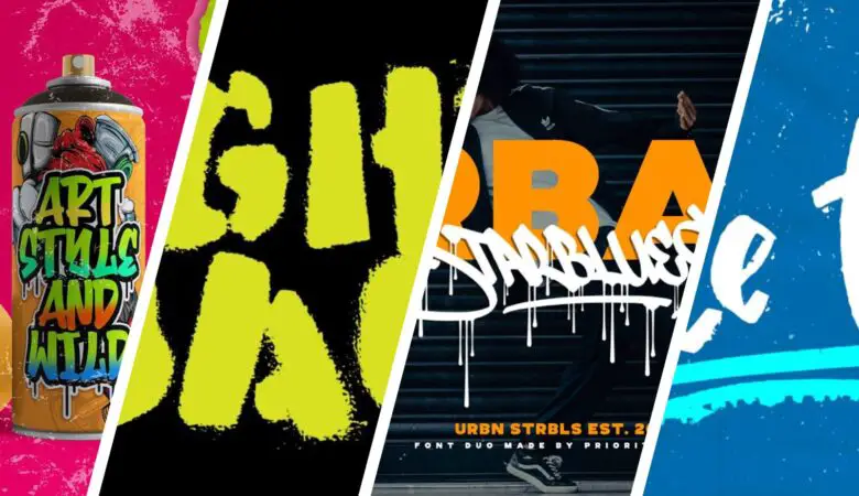 urban graffiti spray font