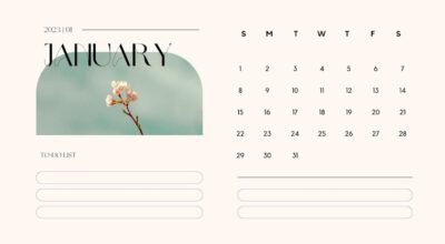beige black modern minimalist 2022 calendar