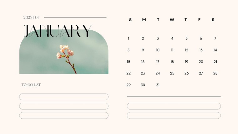 beige black modern minimalist 2022 calendar