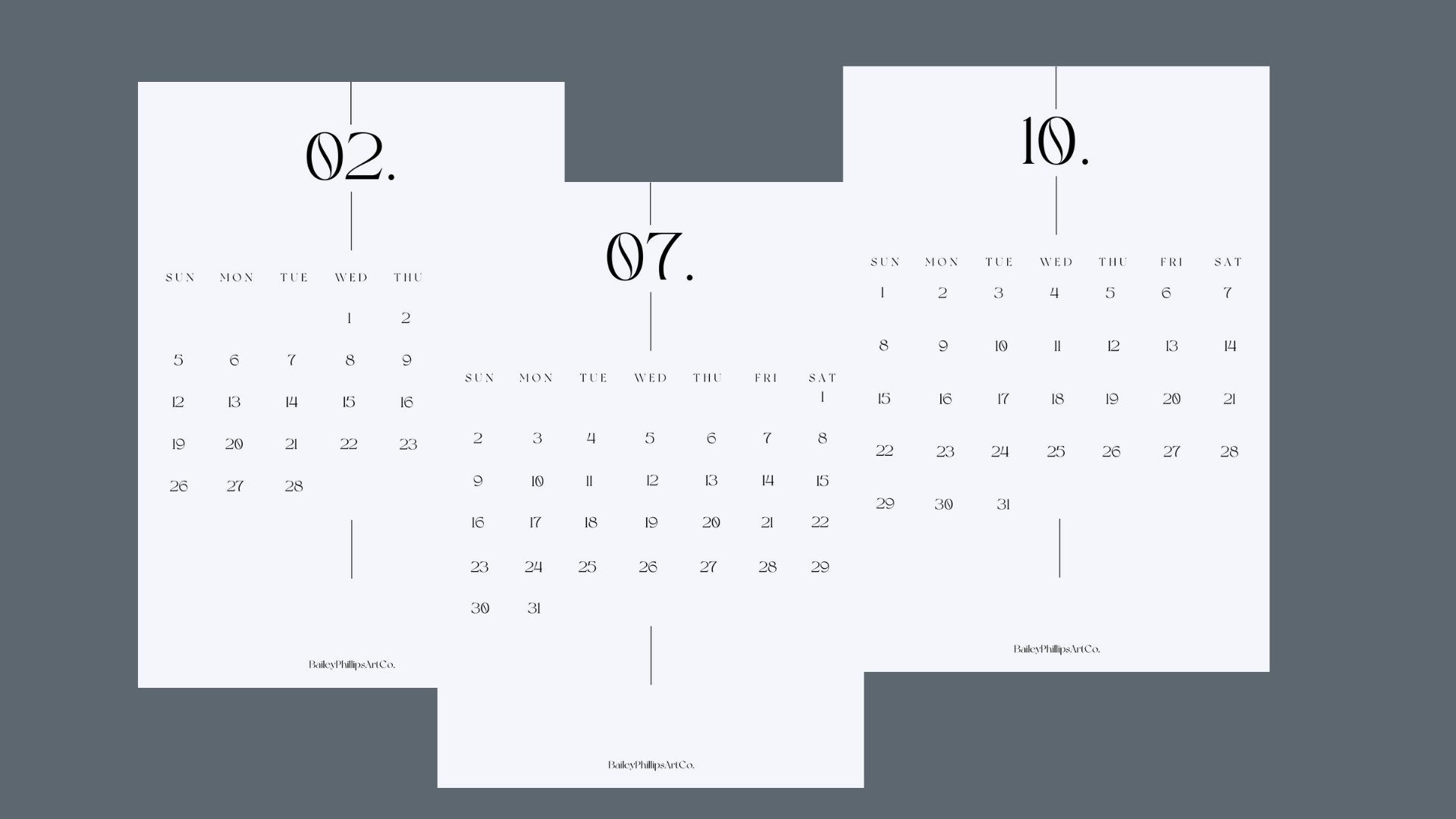 2023 wall calendar simple