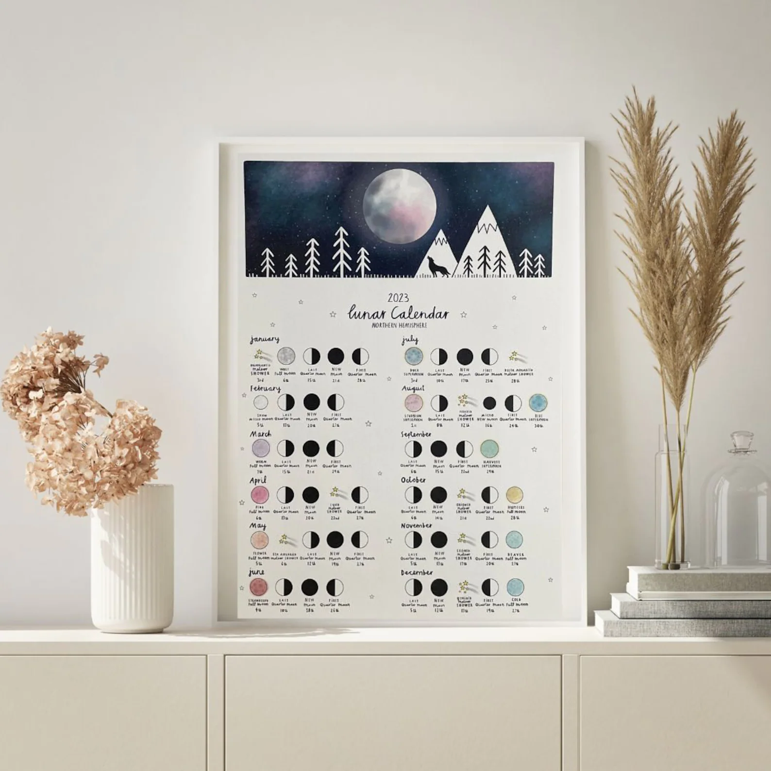 luner wall calendar 2023