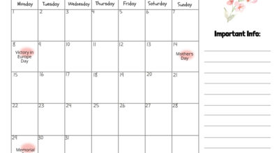 minimalist may 2023 calendar original