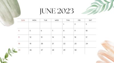 modern june 2023 calendar
