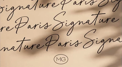 handwriting signature font organic ligatures natural photography logo generator paris signature mila garret