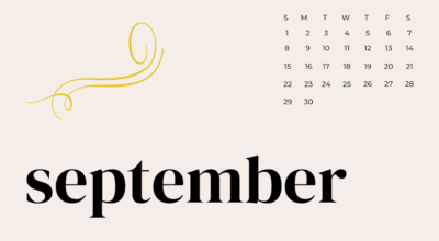 white simple minimalist september 2024 calendar