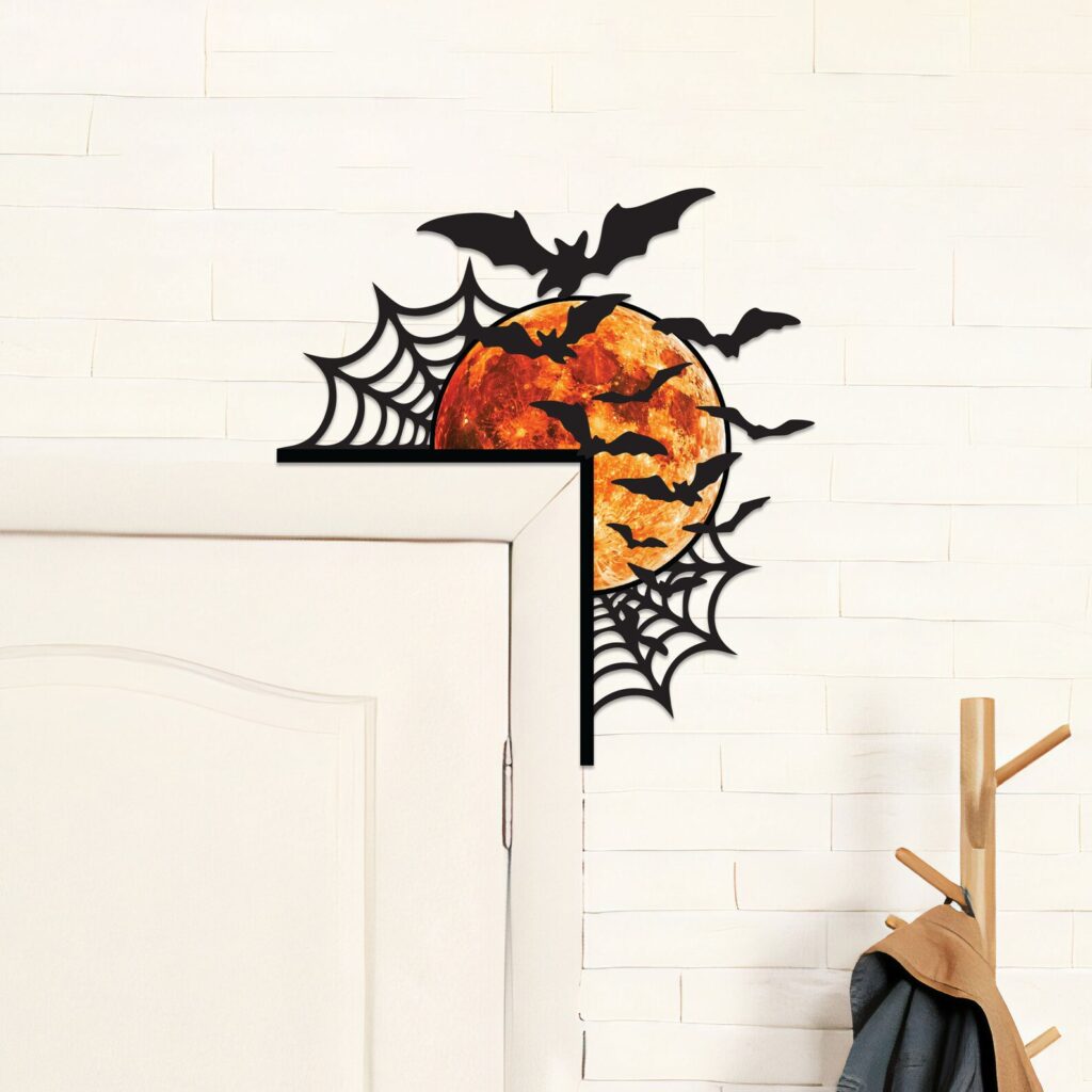 Halloween Door Corner Wooden Sign