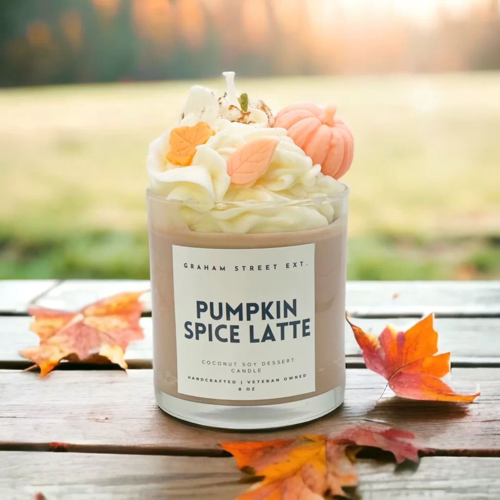 new pumpkin spice latte dessert candle