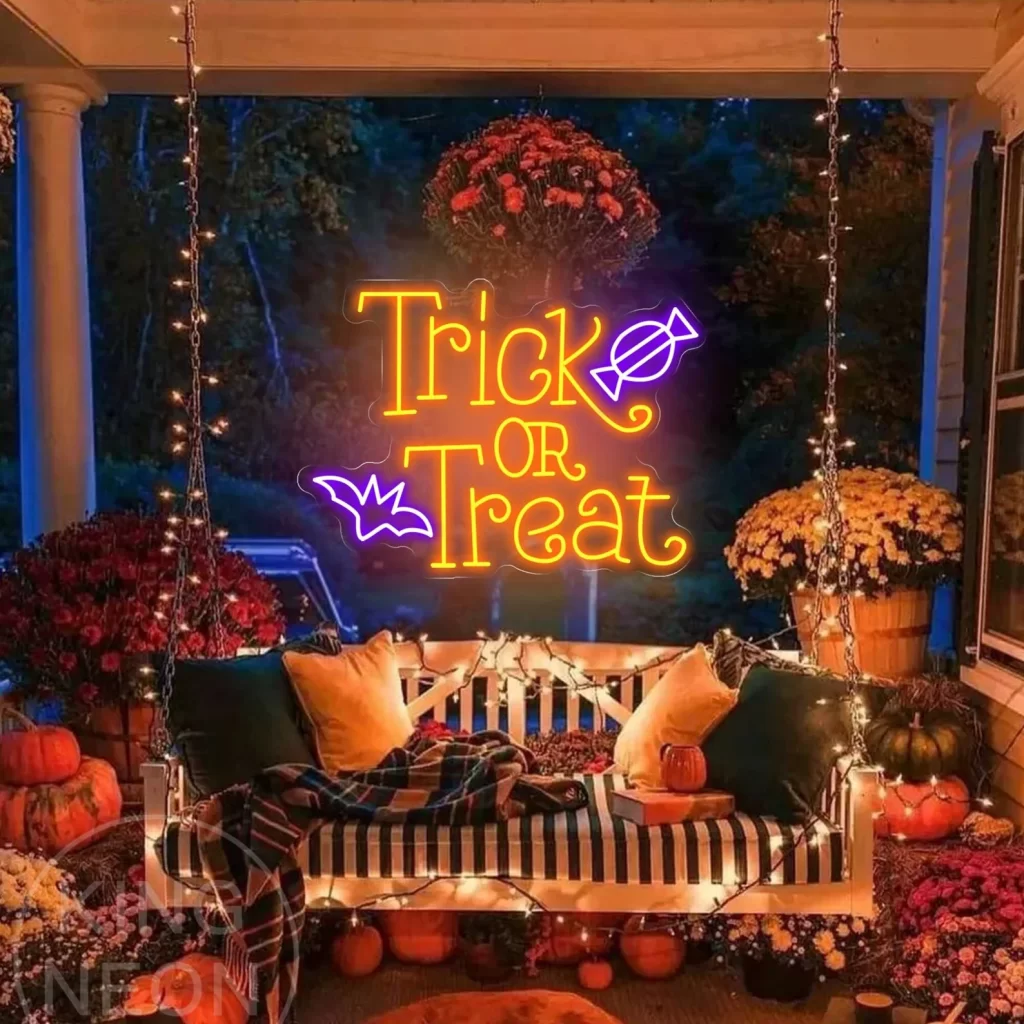 trick or treat neon sign custom