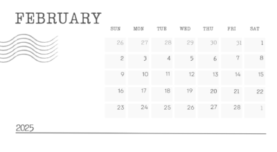 free printable february calendar