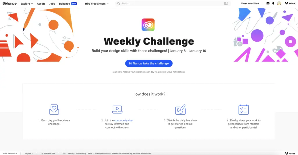 Daily Creative Challenges on Behance