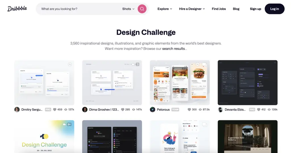 Dribbble's Weekly Warm-Up