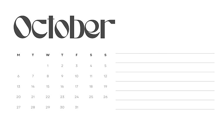 october 2025 calendars